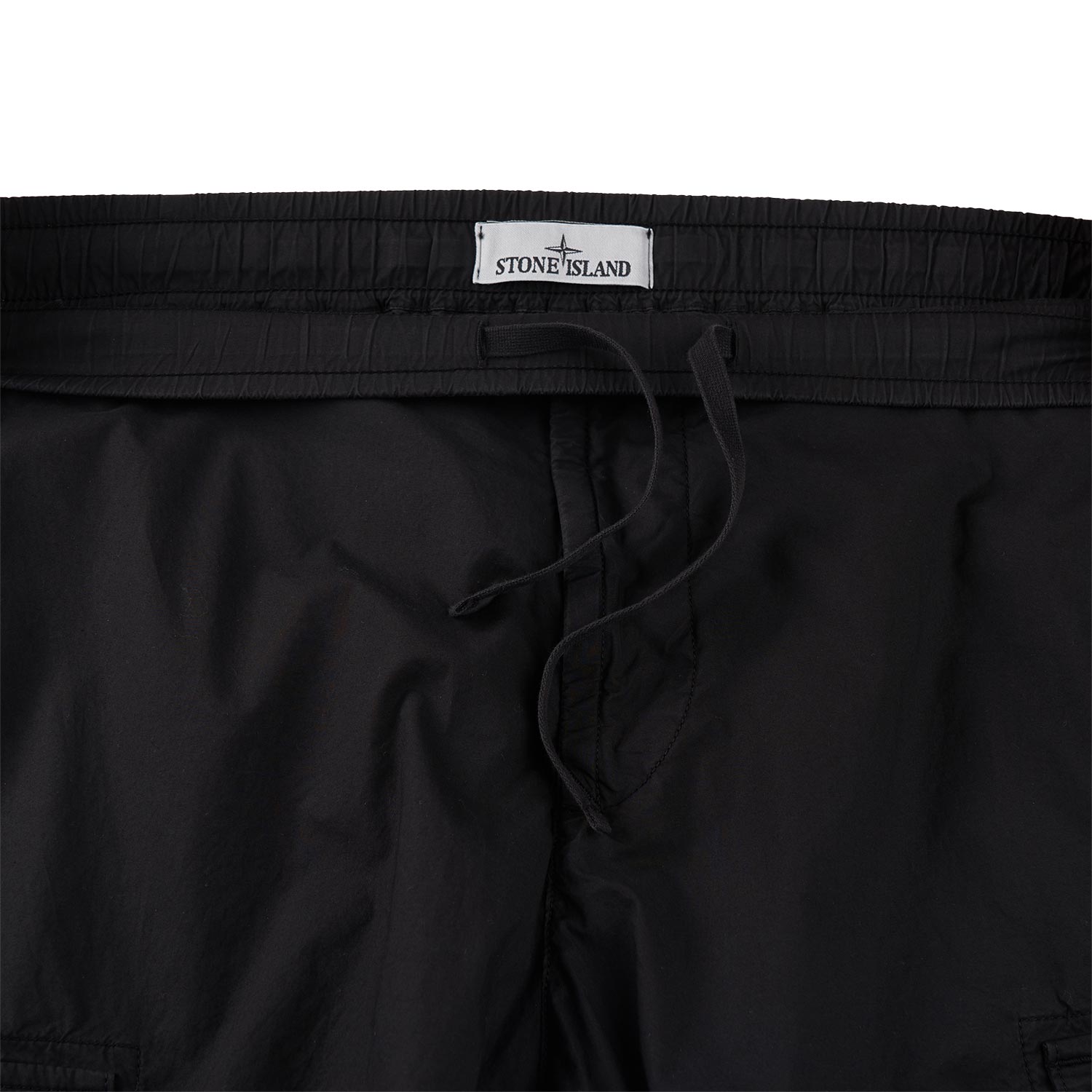 stone island regular fit cargo pants (black) - a.plus