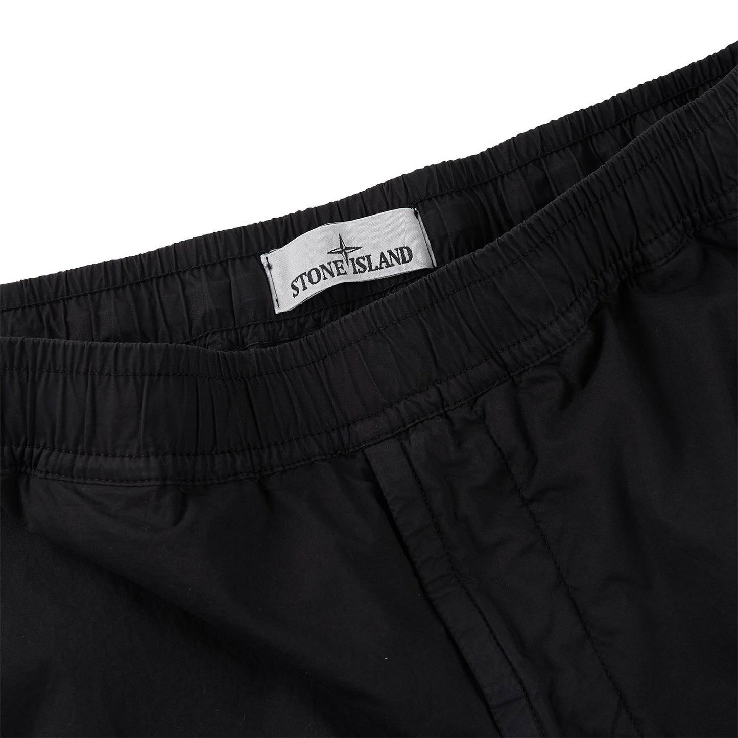 stone island regular fit cargo pants (black) - a.plus