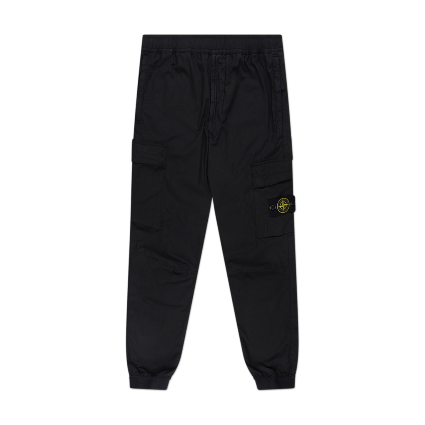 stone island regular fit cargo pants (black) - a.plus