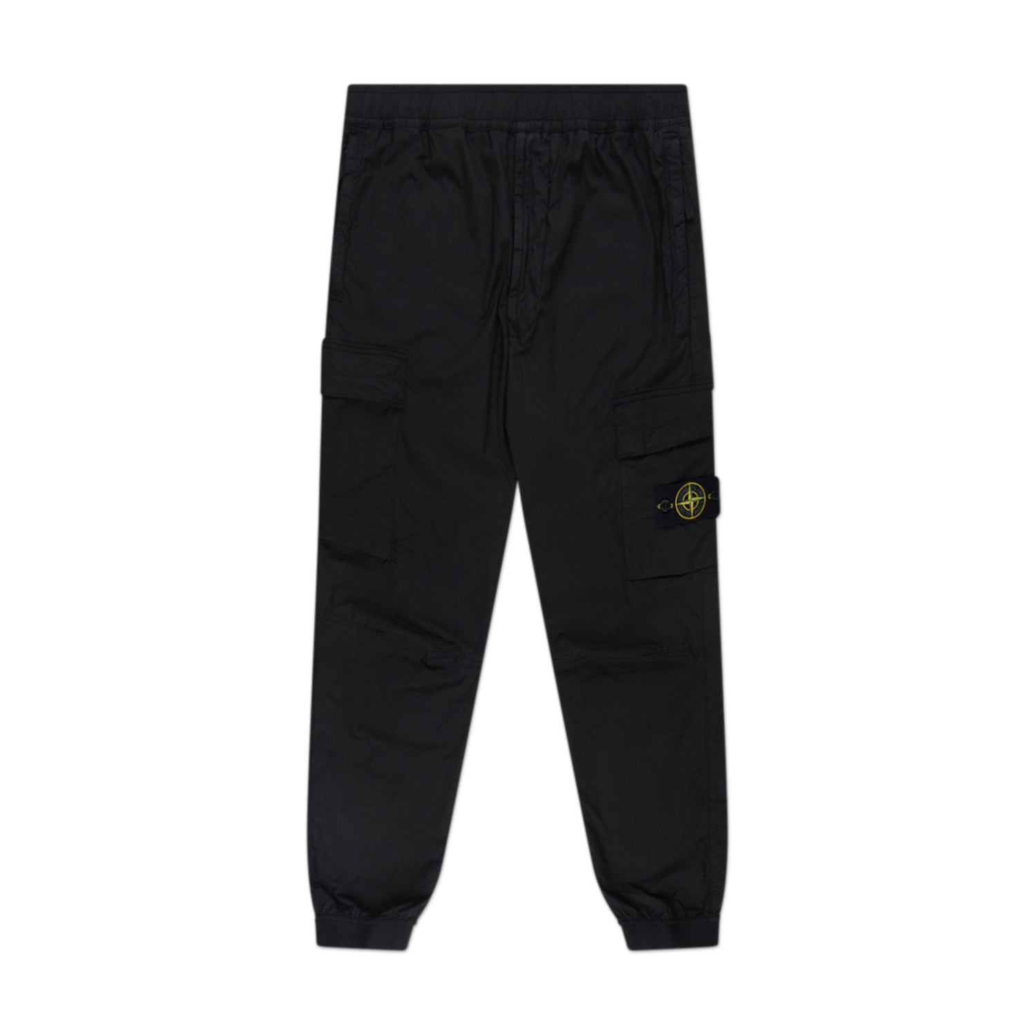 stone island regular fit cargo pants (black) - a.plus