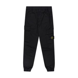 stone island regular fit cargo pants (black) - a.plus