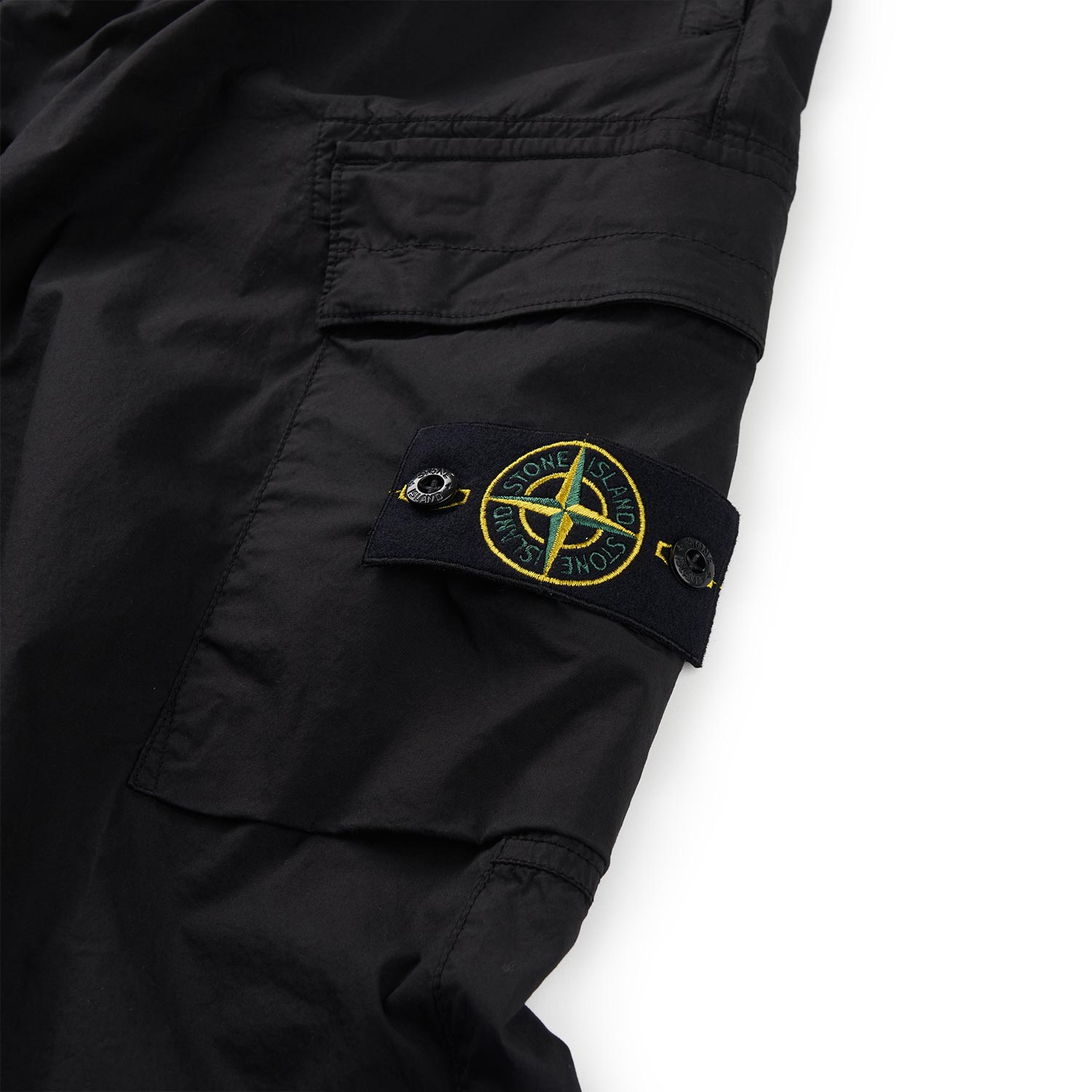 stone island regular fit cargo pants (black) - a.plus