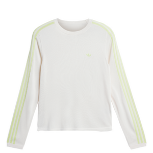 adidas x wales bonner knit l/s tee (chalk white / semi frozen yellow) - a.plus