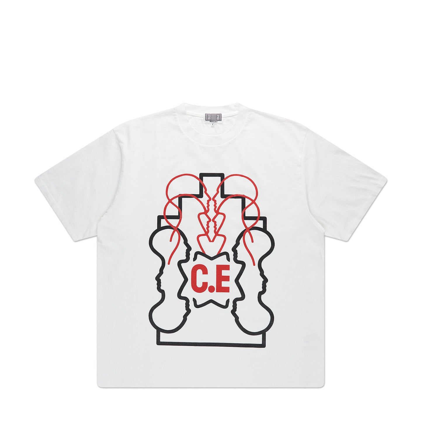cav empt wb ziggurat heads II star c.e (white) - a.plus