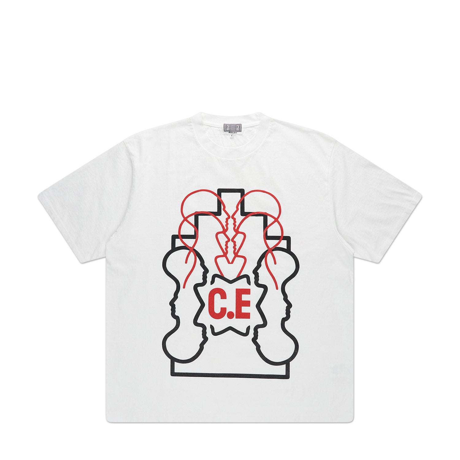 cav empt wb ziggurat heads II star c.e (white) - a.plus