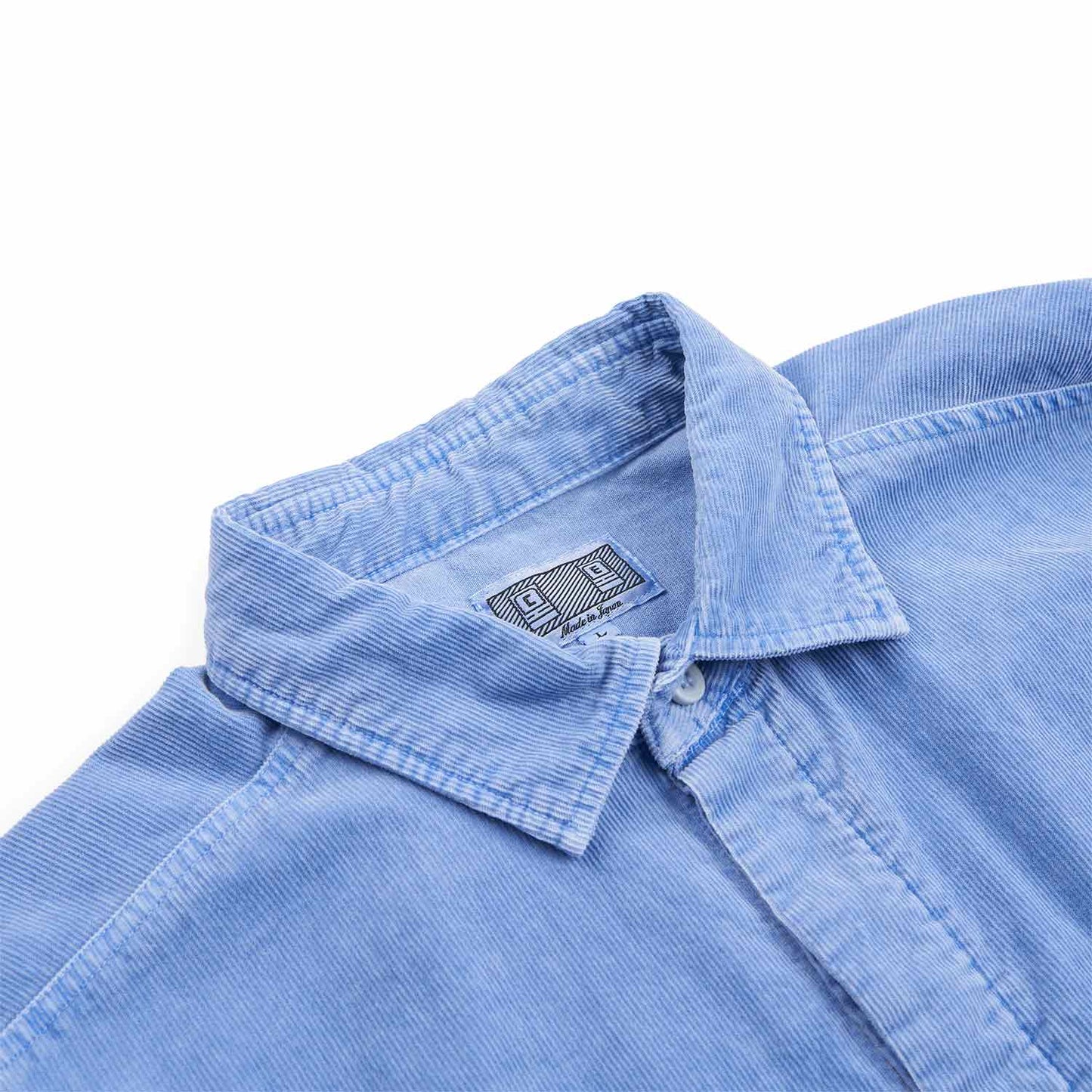 cav empt overdye cord design big shirt (blue) - a.plus