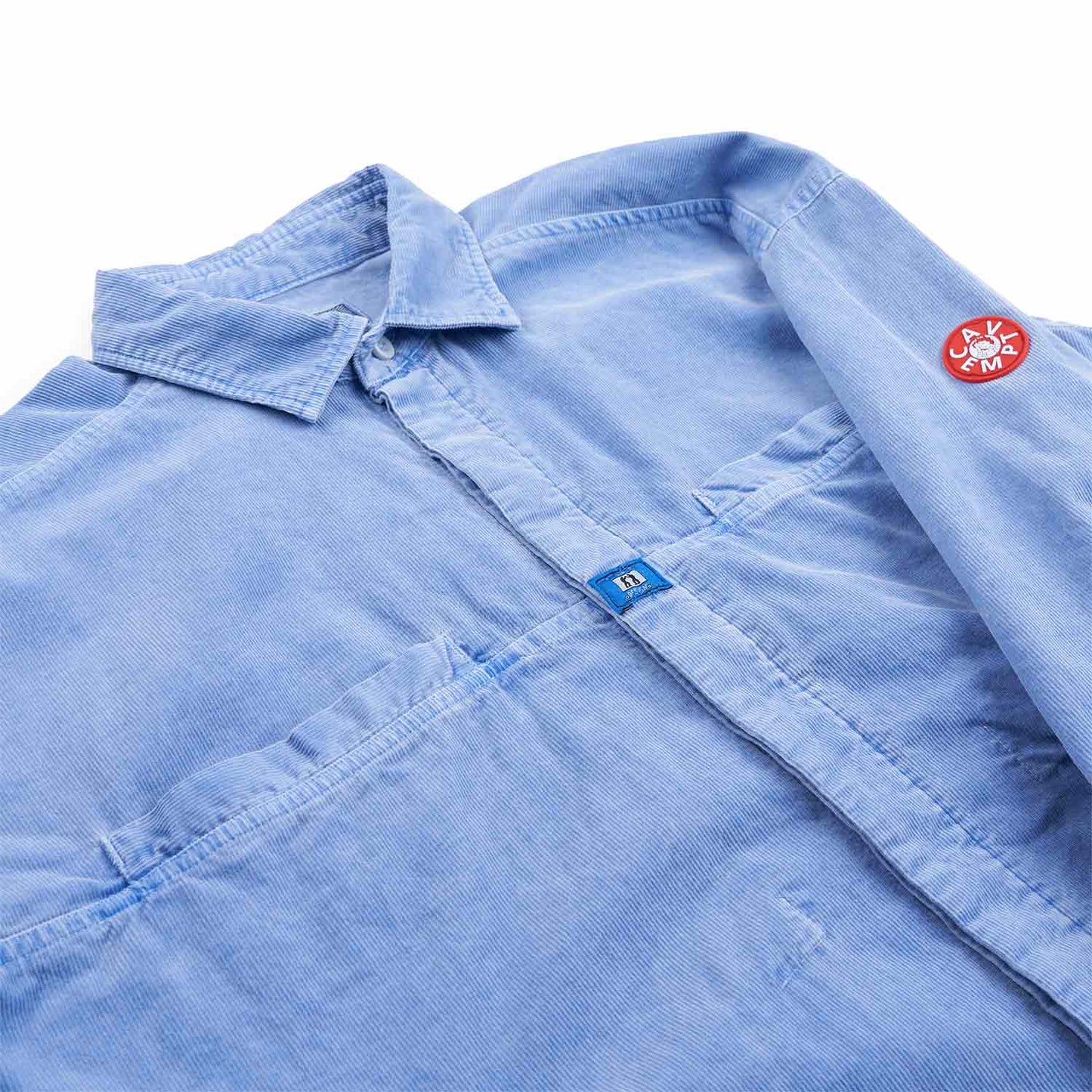 cav empt overdye cord design big shirt (blue) - a.plus