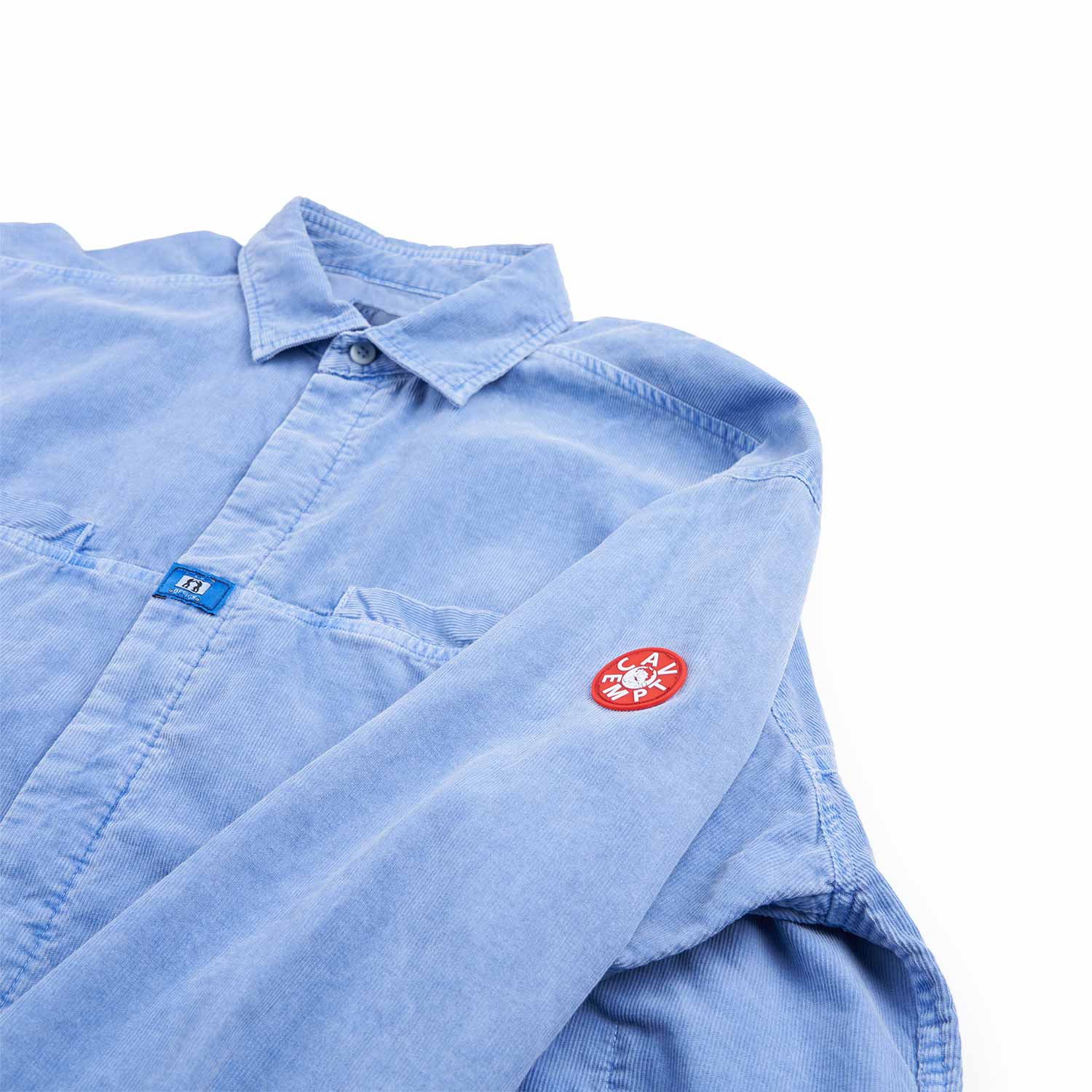 cav empt overdye cord design big shirt (blue) - a.plus