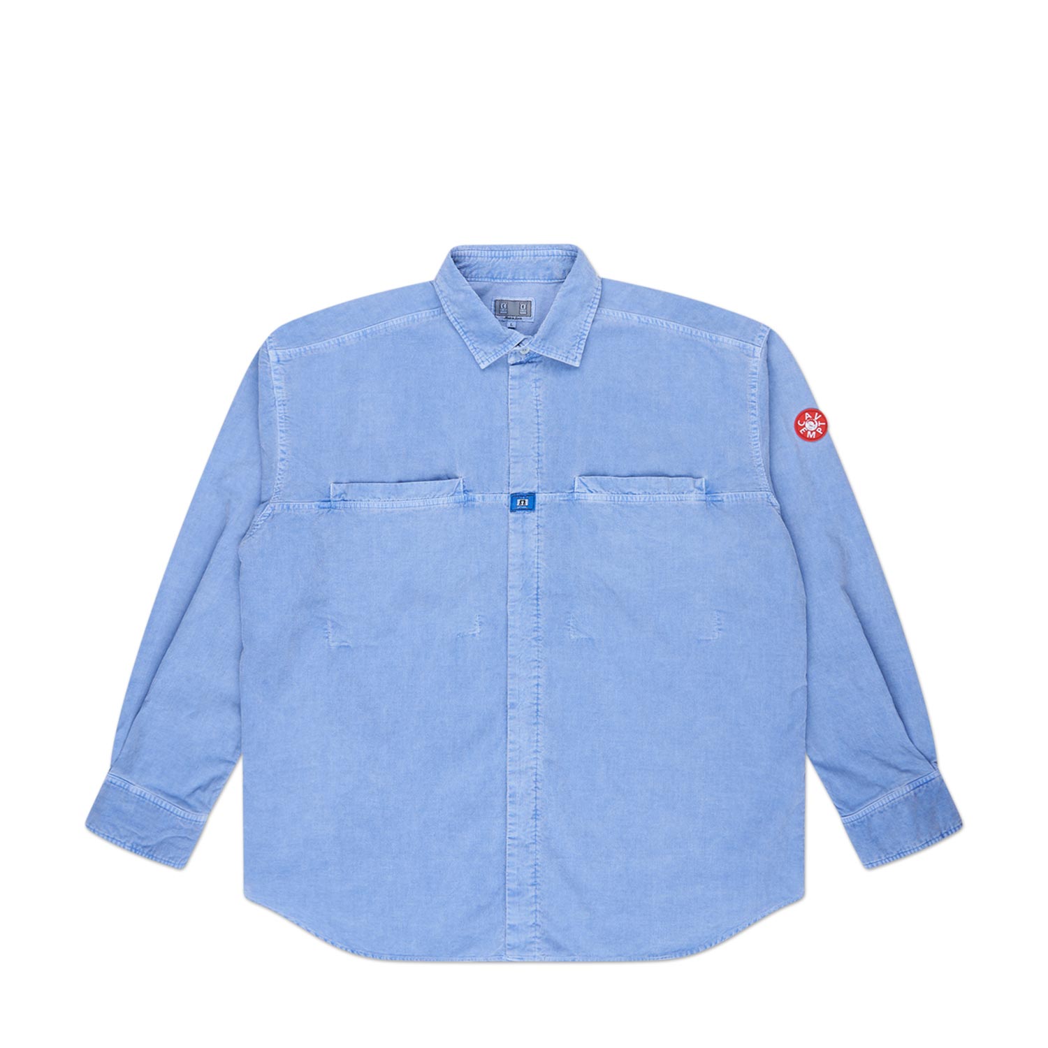 cav empt overdye cord design big shirt (blue) - a.plus
