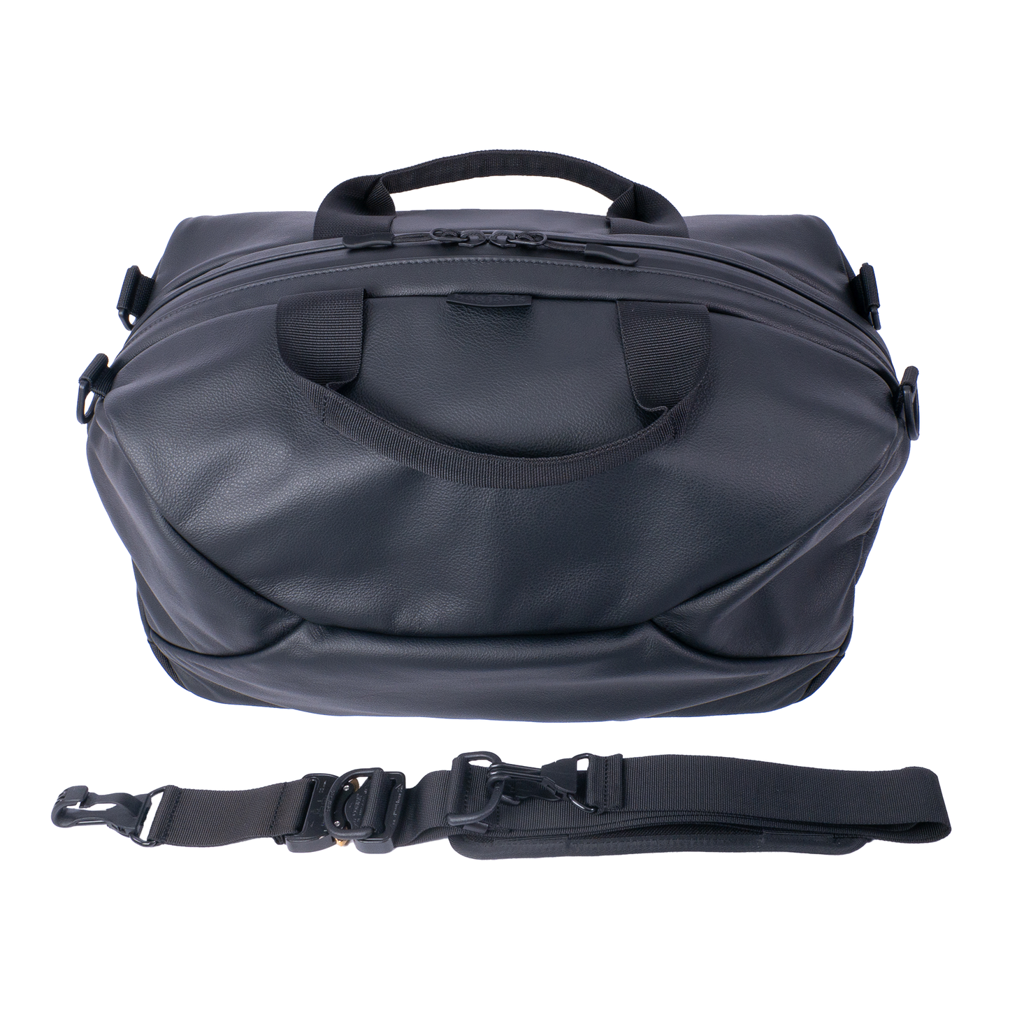 bagjack trvl duffle s leather (black) - a.plus