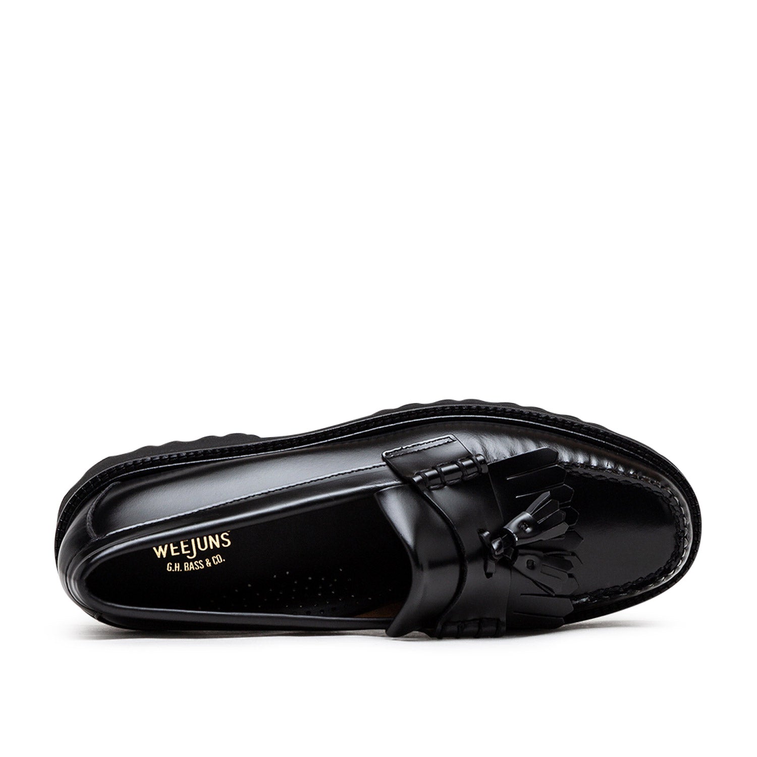 g.h.bass weejun 90 layton II moc kiltie (black leather) - a.plus