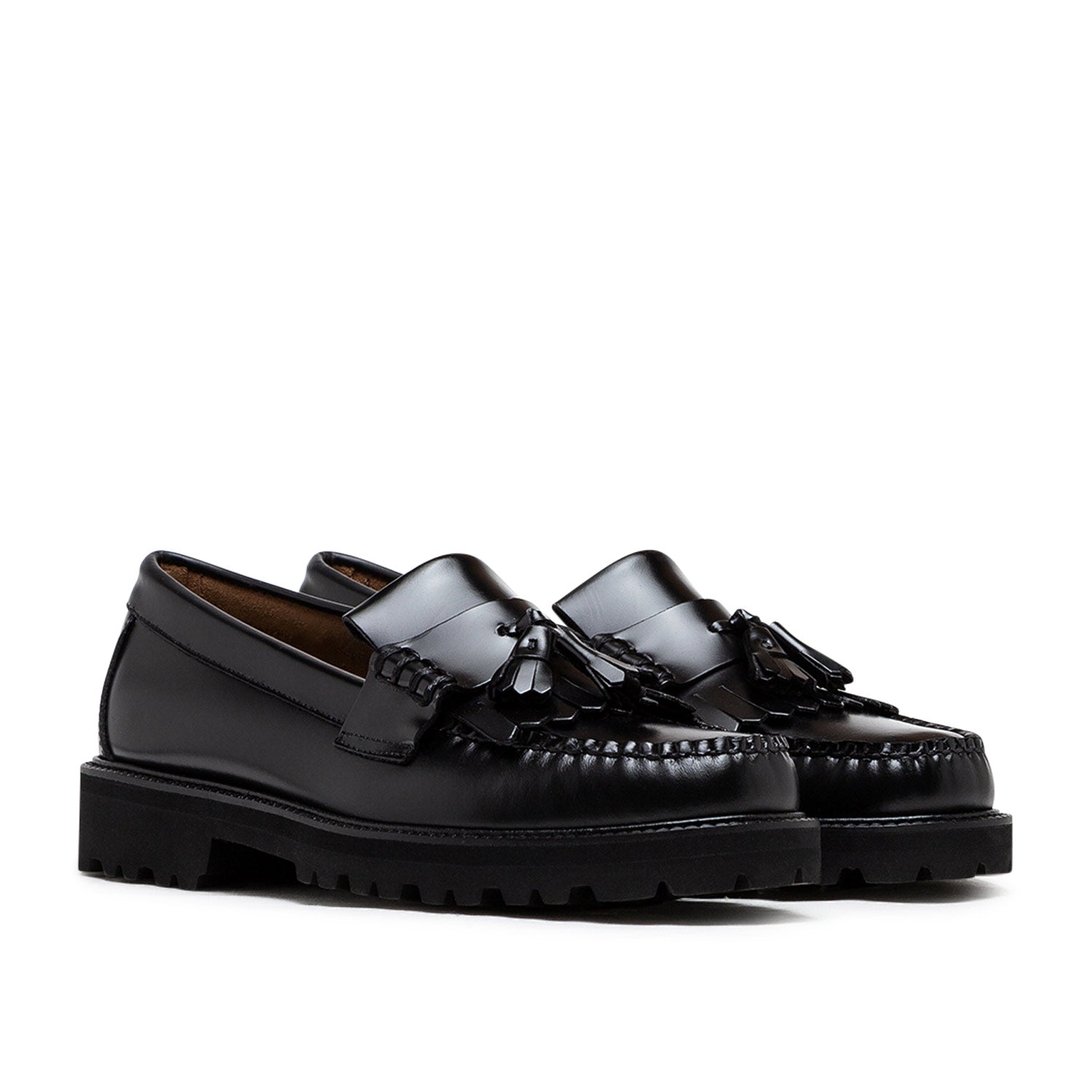 g.h.bass weejun 90 layton II moc kiltie (black leather) - a.plus