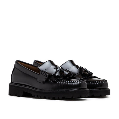 g.h.bass weejun 90 layton II moc kiltie (black leather) - a.plus