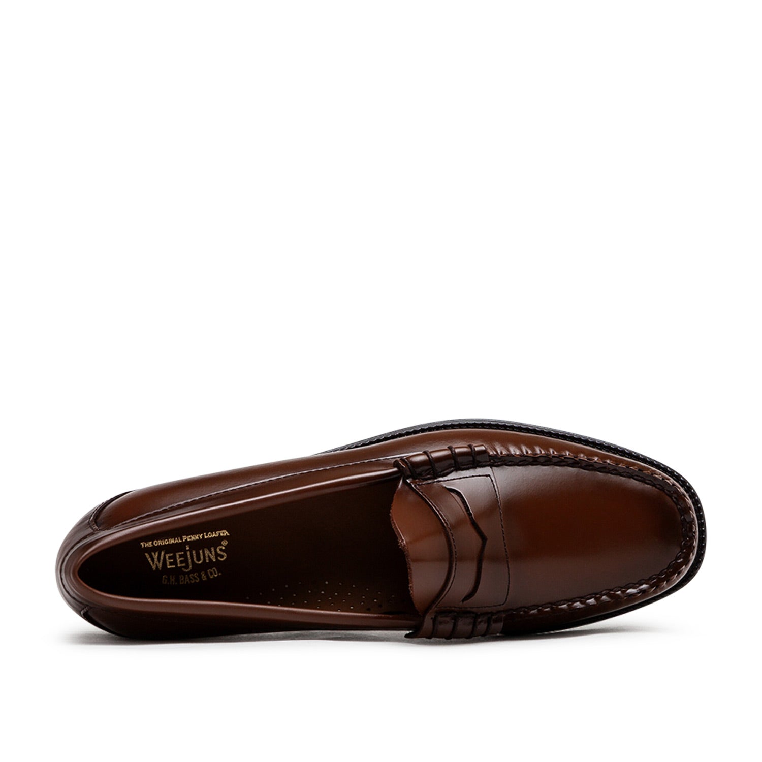 g.h.bass weejun II larson moc penny (mid brown leather) | a.plus