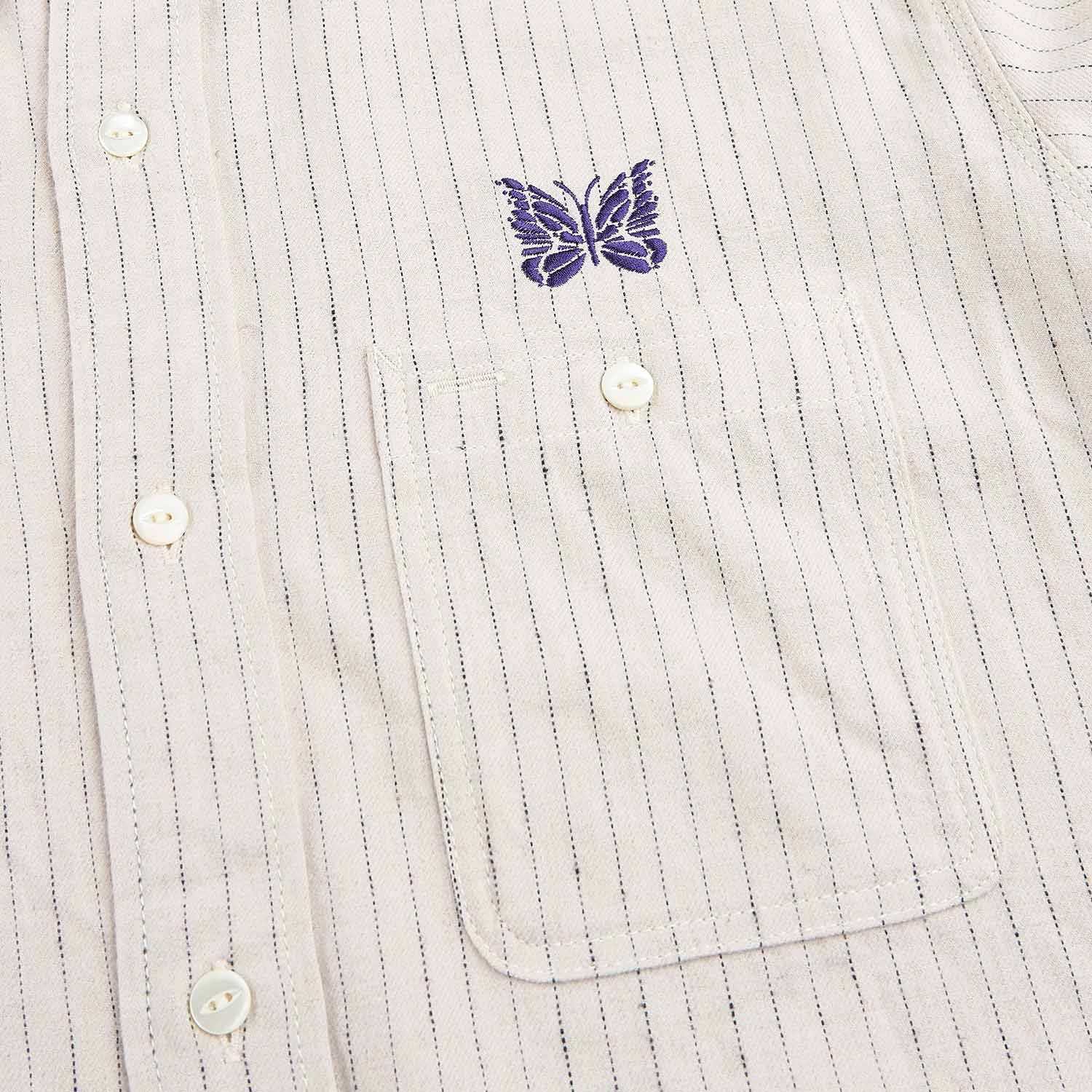 needles pin stripe work shirt (off white) NS230-A - a.plus store