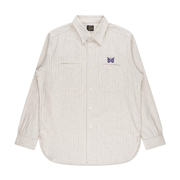 needles pin stripe work shirt (off white) NS230-A - a.plus store