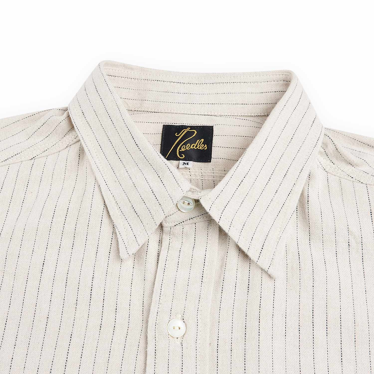 needles pin stripe work shirt (off white) NS230-A - a.plus store