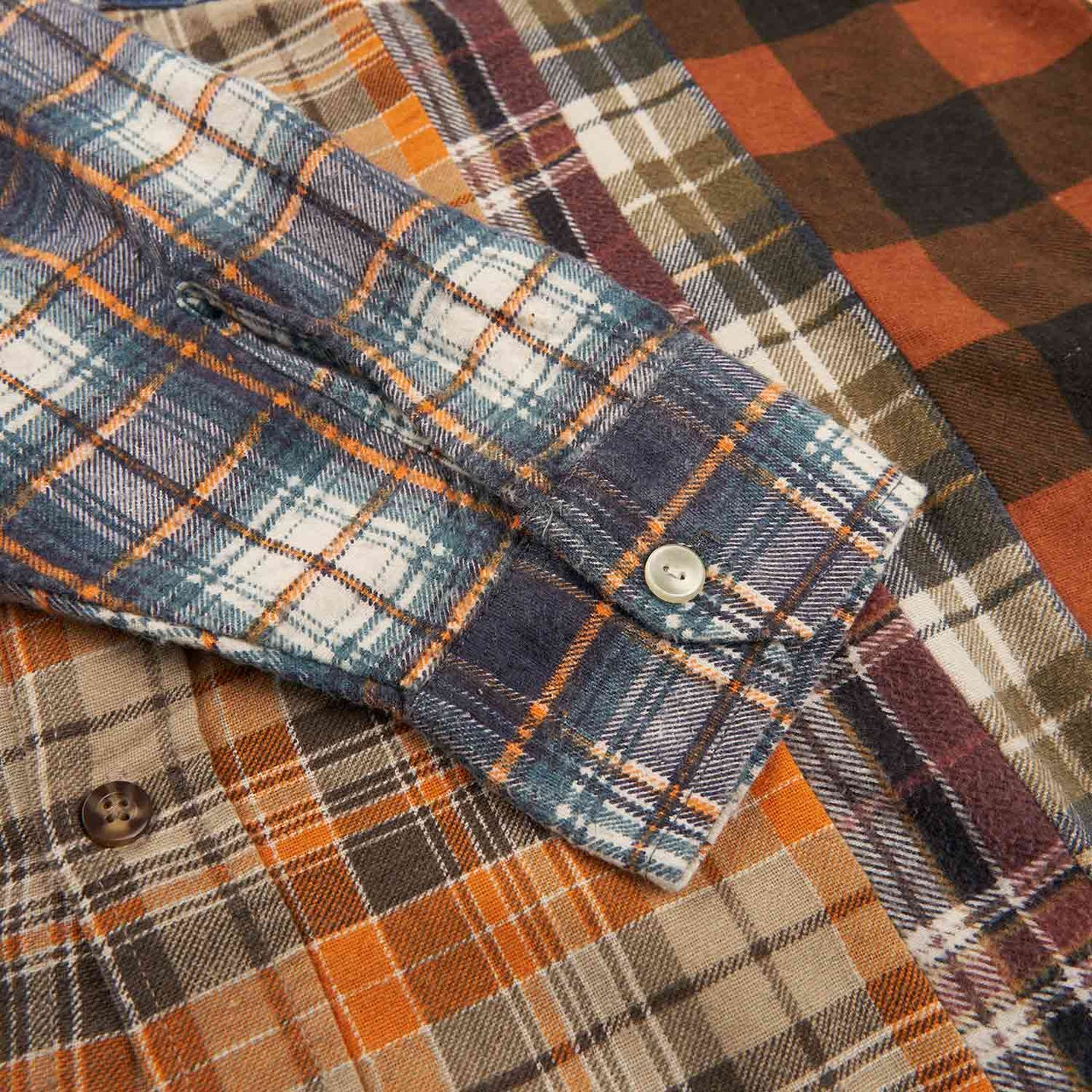 needles rebuild by needles 7 cuts flannel shirt (multi) - a.plus