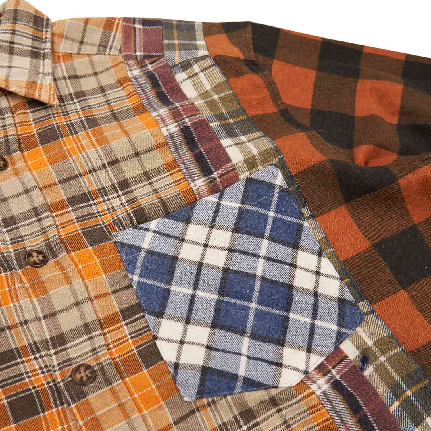 needles rebuild by needles 7 cuts flannel shirt (multi) - a.plus