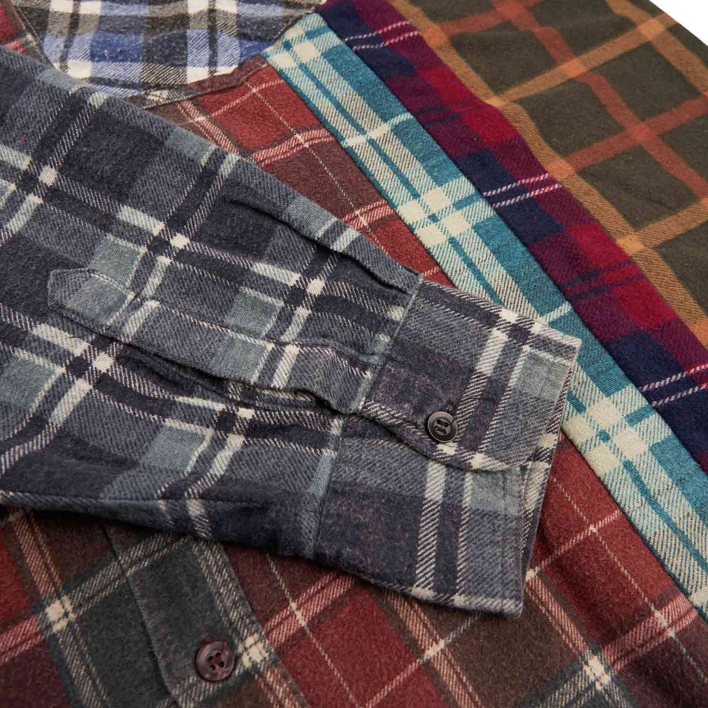 needles rebuild by needles 7 cuts flannel shirt (multi) - a.plus