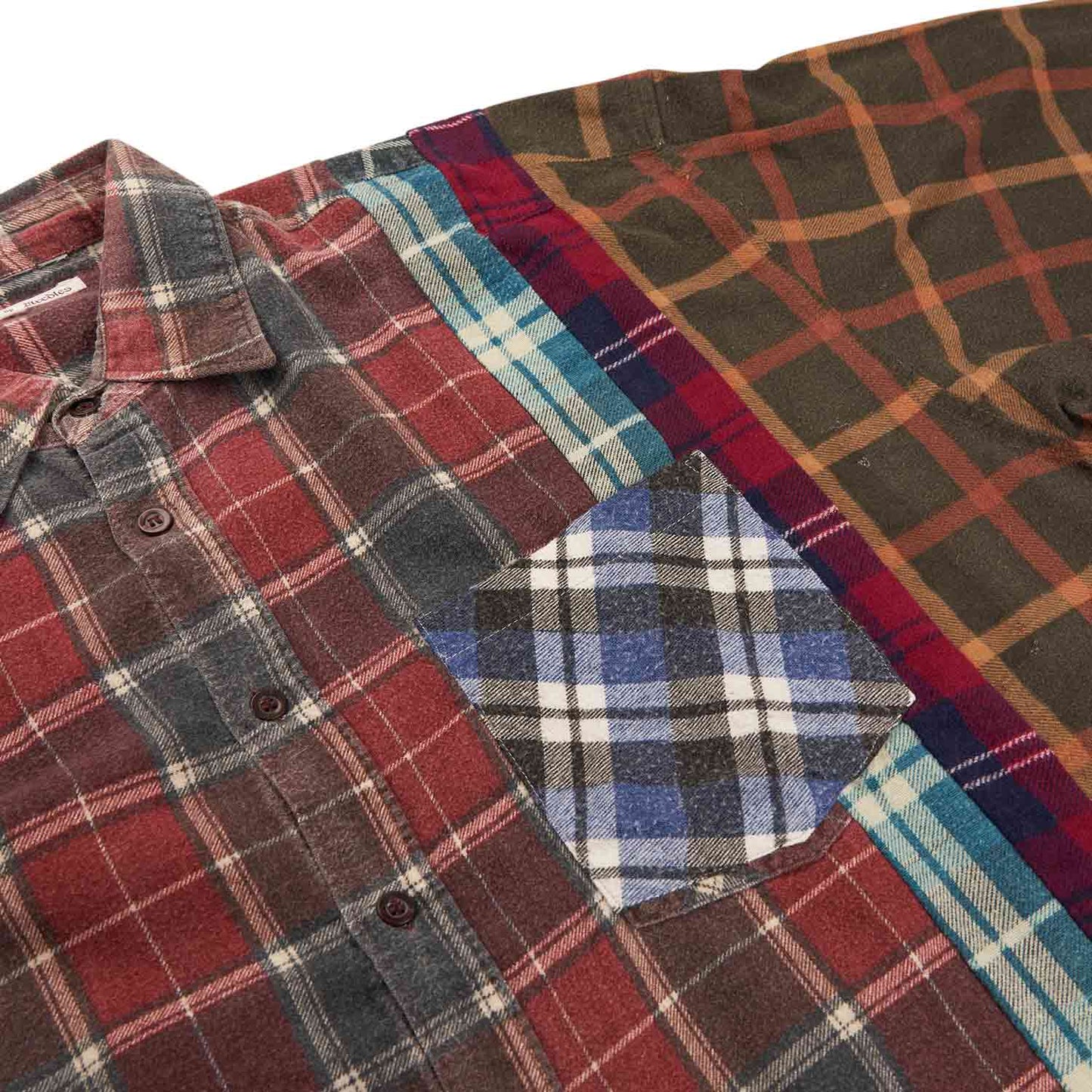 needles rebuild by needles 7 cuts flannel shirt (multi) - a.plus