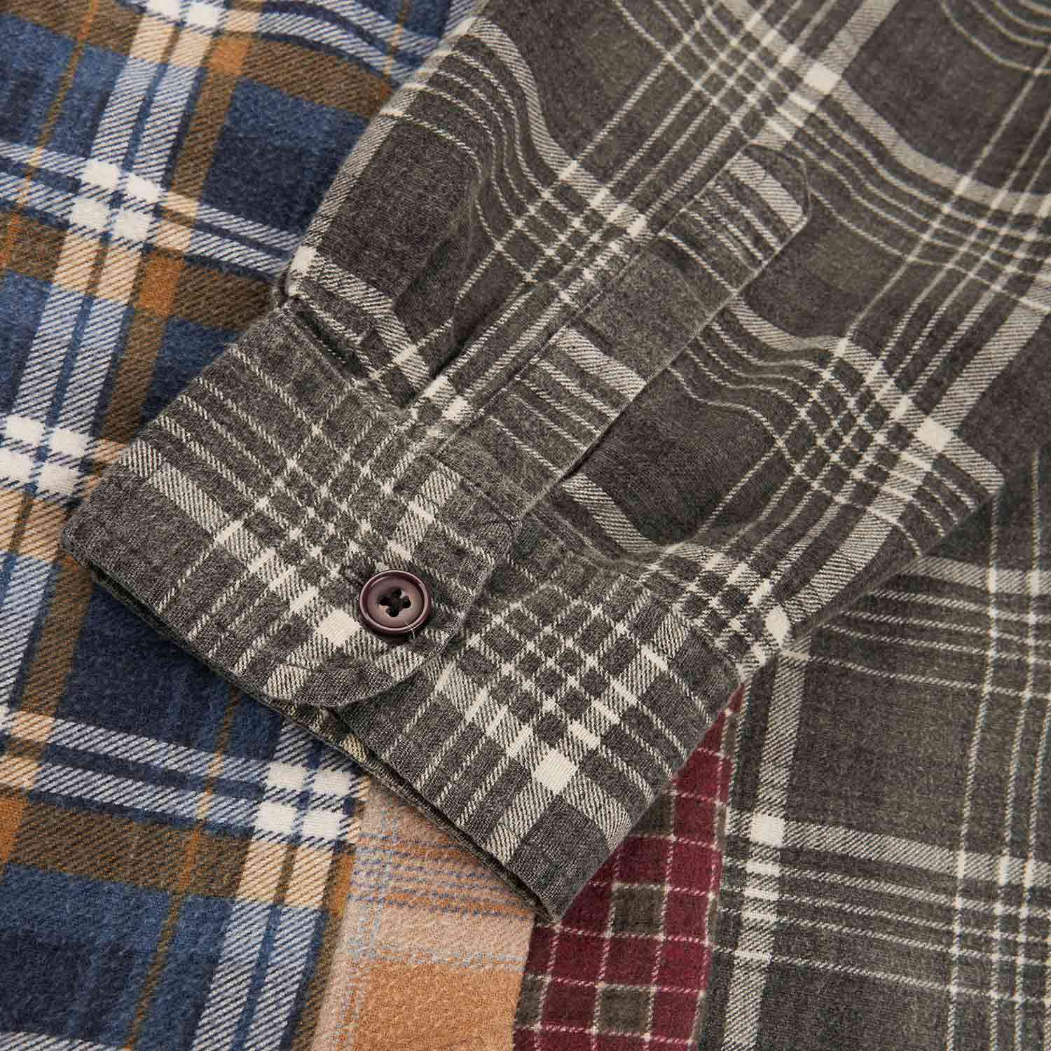 needles rebuild by needles 7 cuts flannel shirt (multi) - a.plus