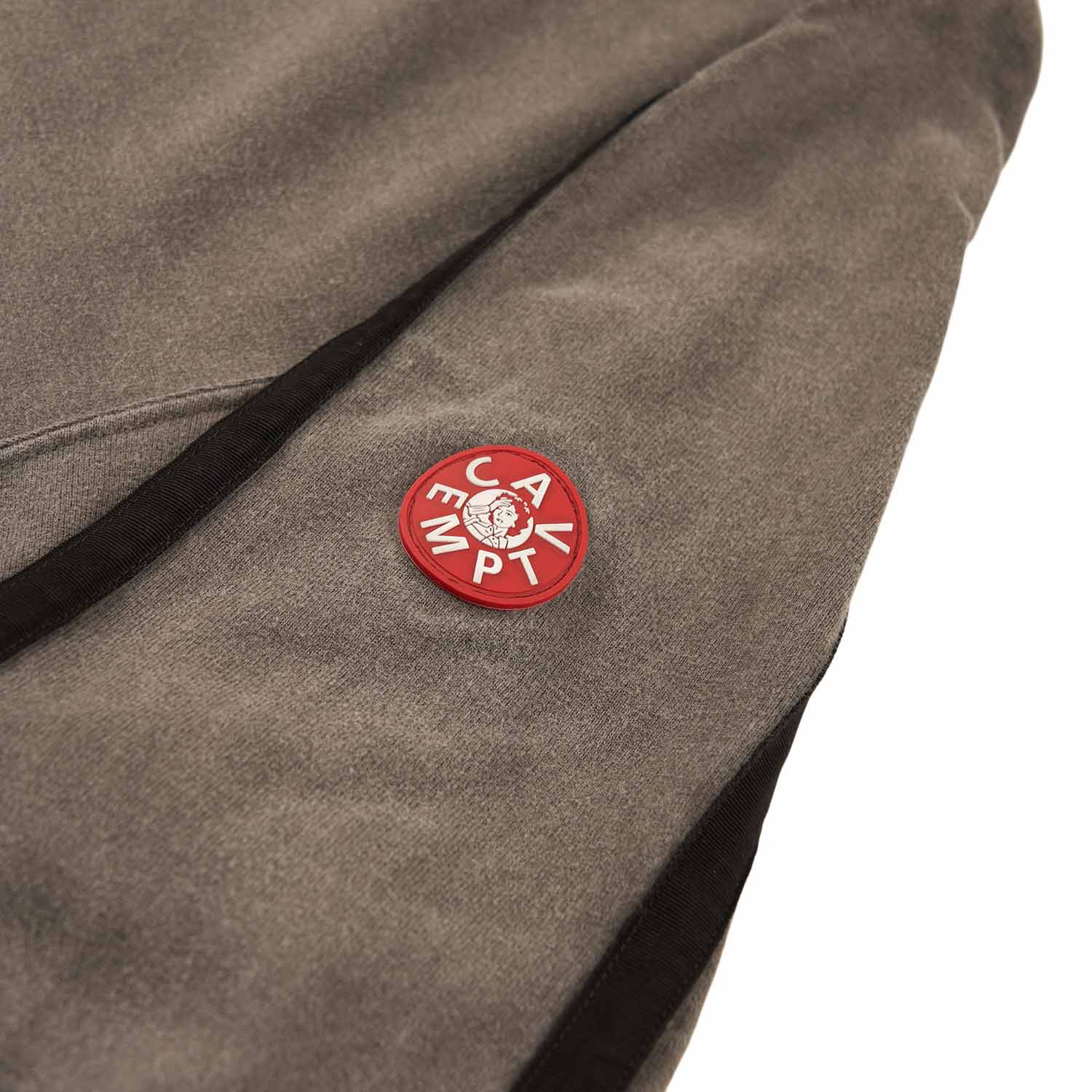 cav empt overdye taped light zip hoodie (charcoal) - a.plus