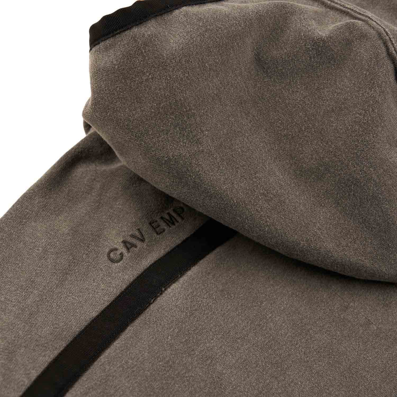 cav empt overdye taped light zip hoodie (charcoal) - a.plus