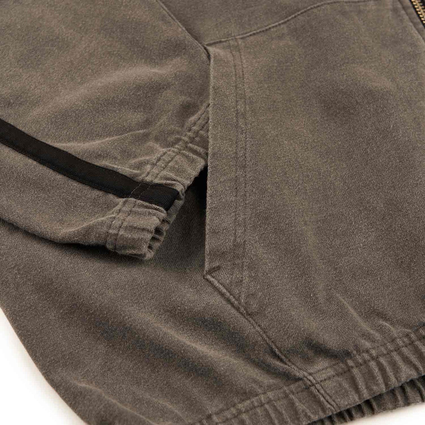 cav empt overdye taped light zip hoodie (charcoal) - a.plus