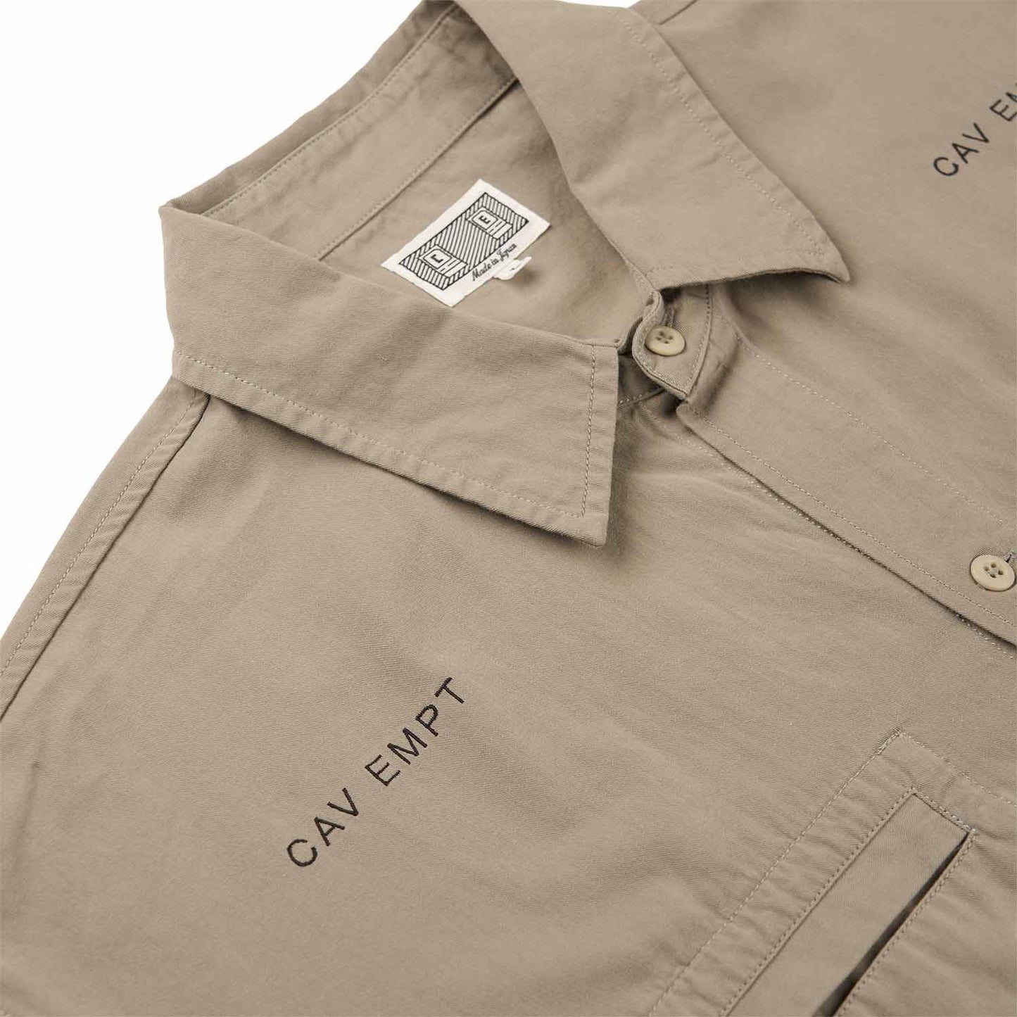 cav empt cotton casual shirt (grey) - a.plus