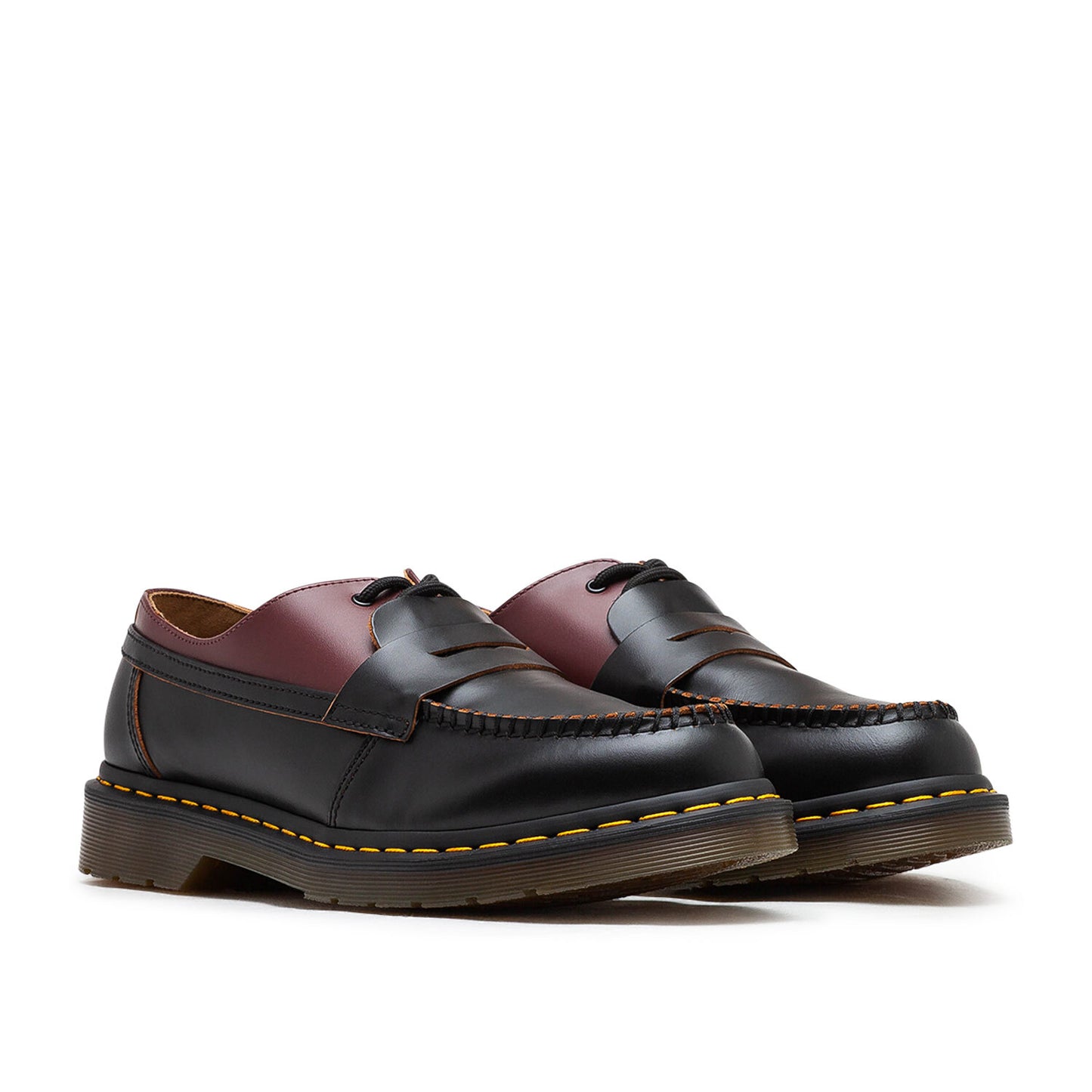 dr martens x mm6 1461 penton mashup (black / red) - a.plus