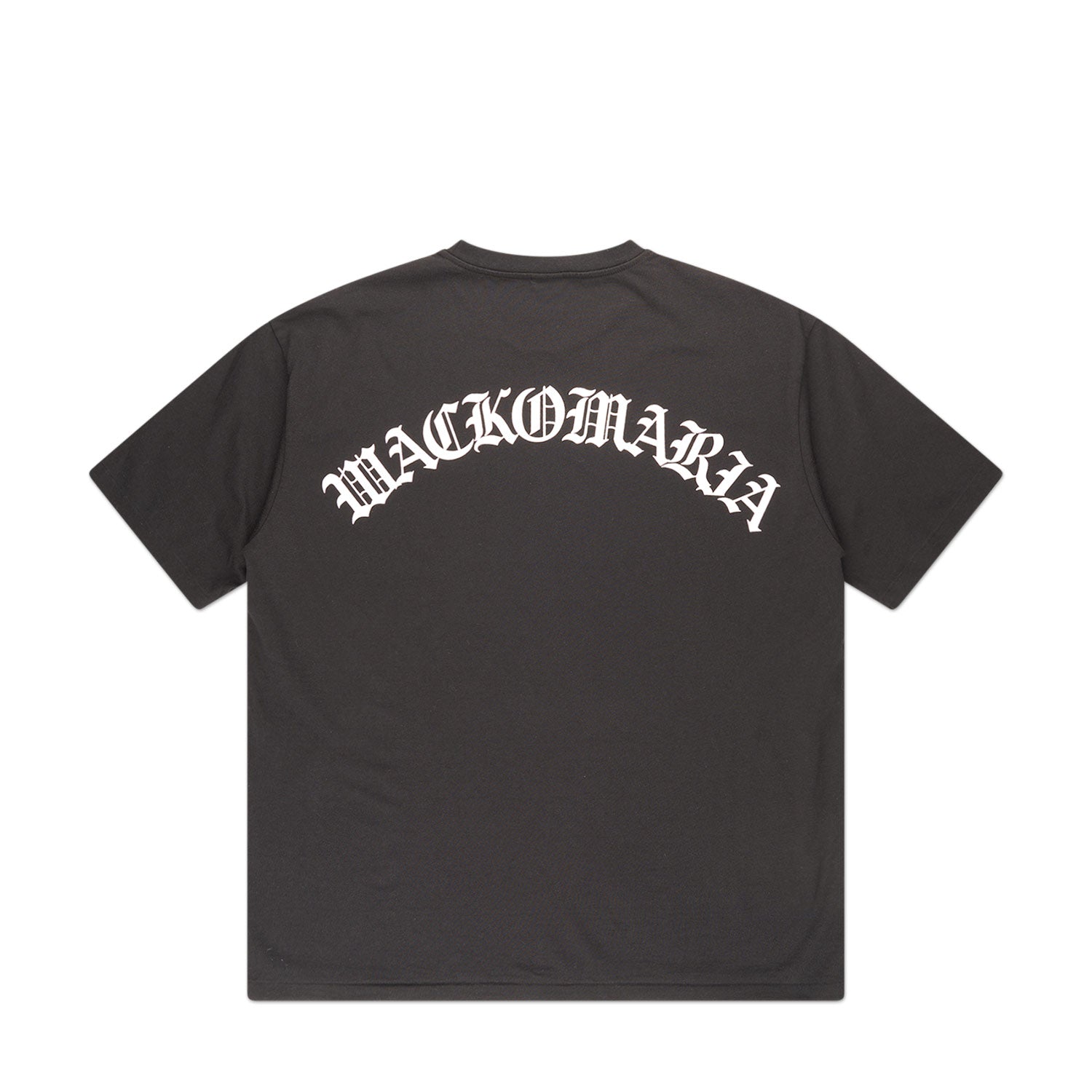 wacko maria washed heavy weight crew neck t-shirt type-2 (black) - a.plus