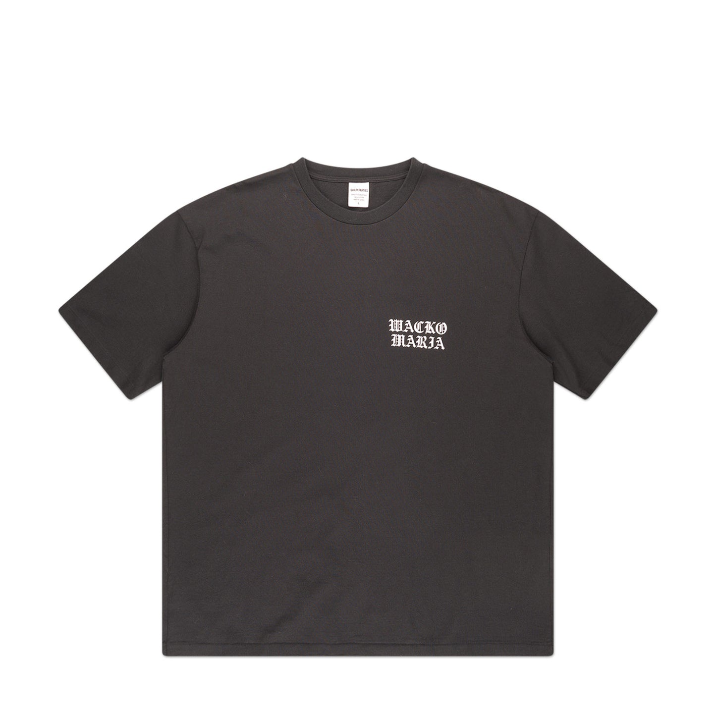 wacko maria washed heavy weight crew neck t-shirt type-2 (black) - a.plus