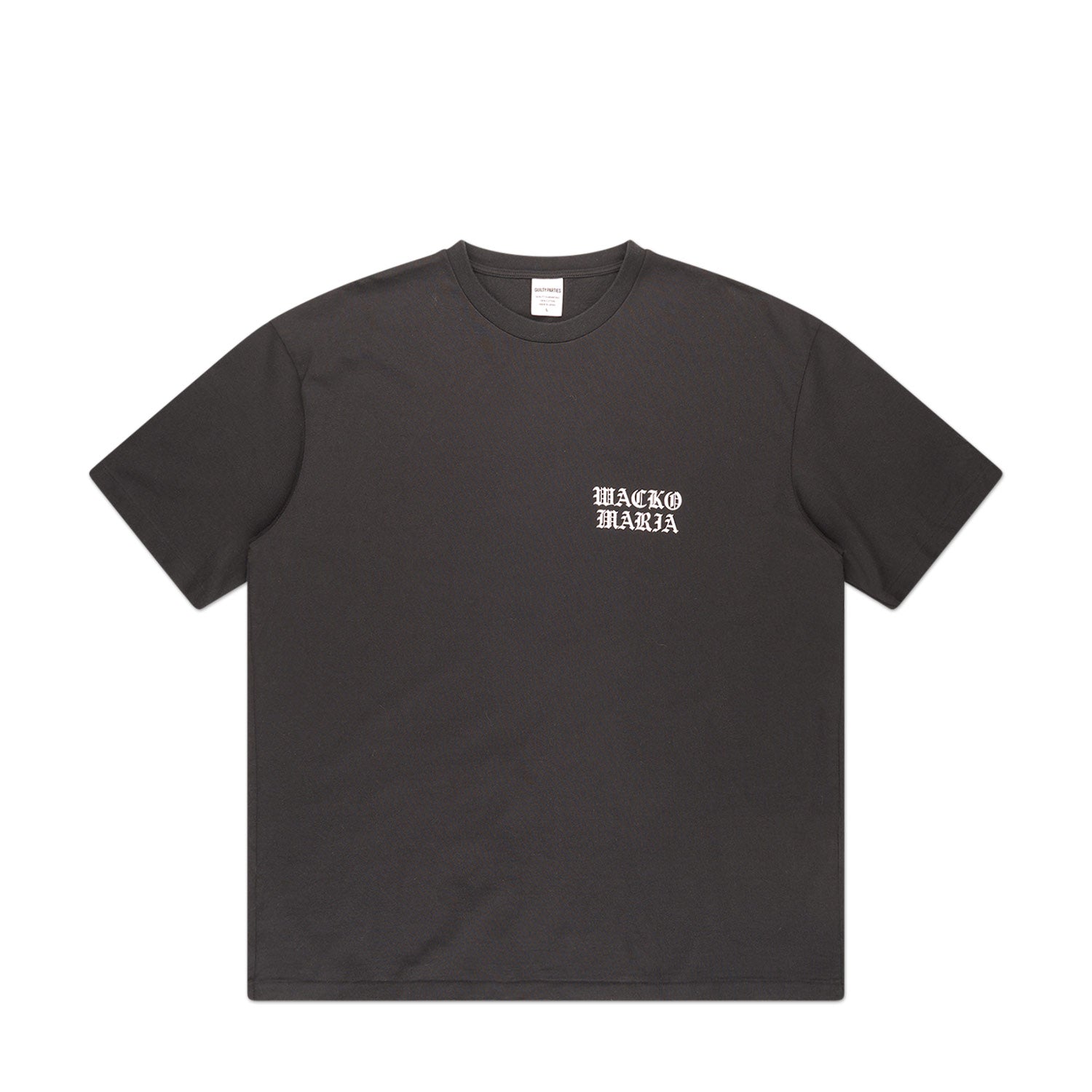 wacko maria washed heavy weight crew neck t-shirt type-2 (black) - a.plus