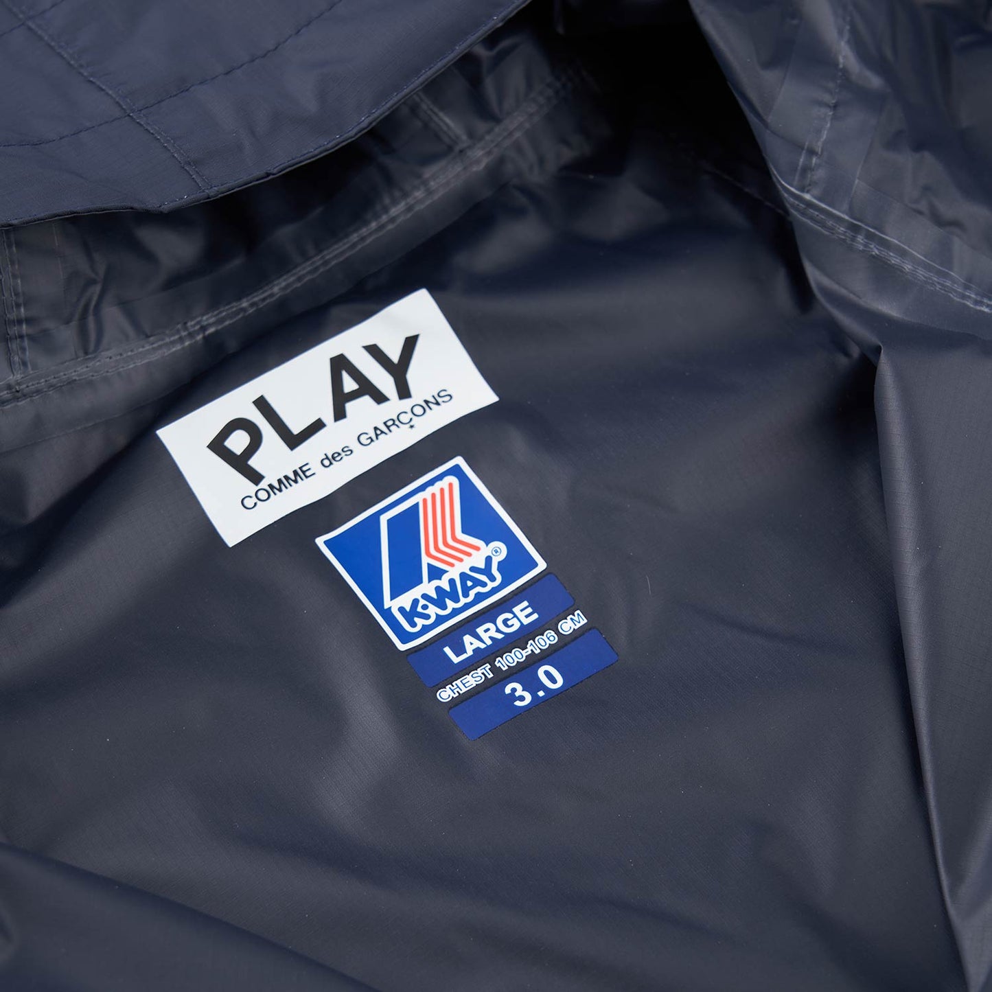 Comme des Garçons Play K-WAY Le Vrai Zip Jacket (navy) - a.plus