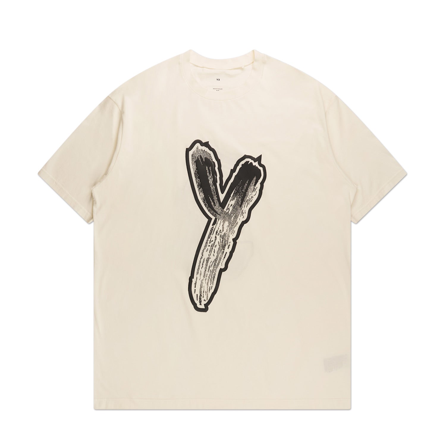 adidas Y-3 Graphic Logo Short Sleeve Tee (White) - a.plus