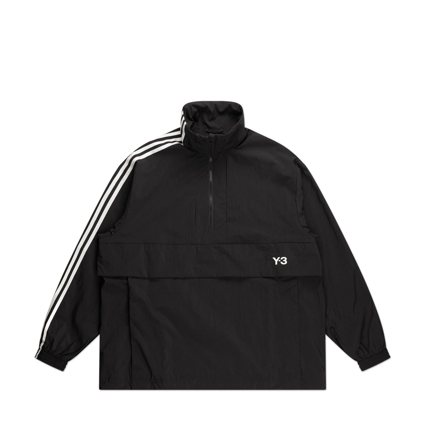 Y-3 3-Streifen Nylon Shell 1/2 Zip Jacket (Black) - a.plus