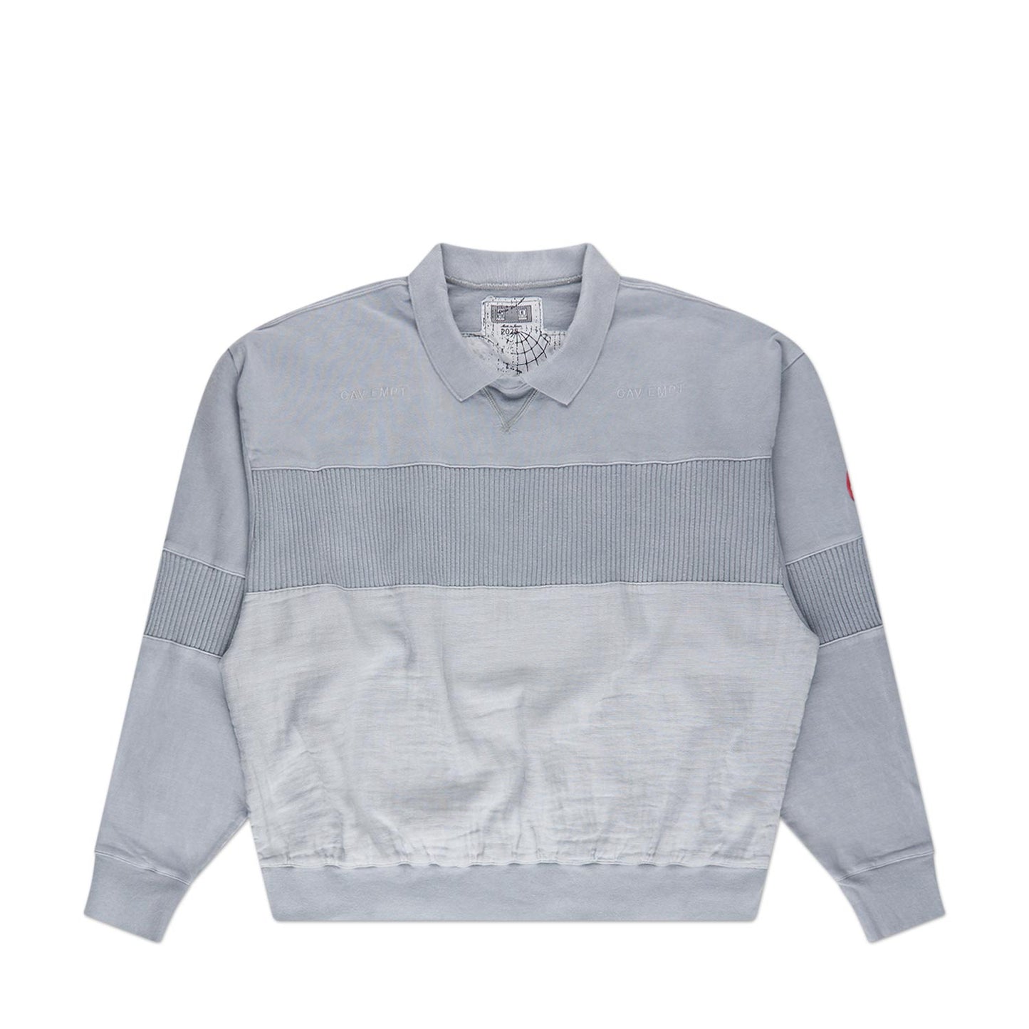 cav empt OVERDYE COLLARED LIGHT CREW NECK (grau) - a.plus