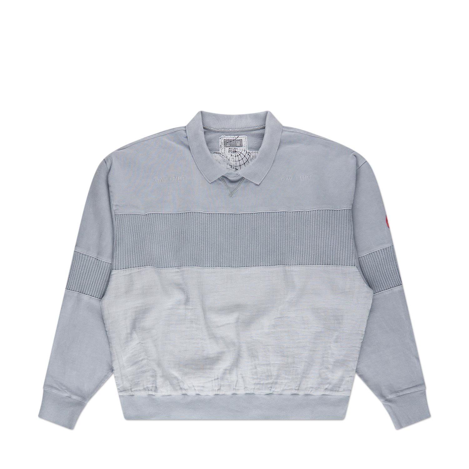 cav empt OVERDYE COLLARED LIGHT CREW NECK (grau) - a.plus