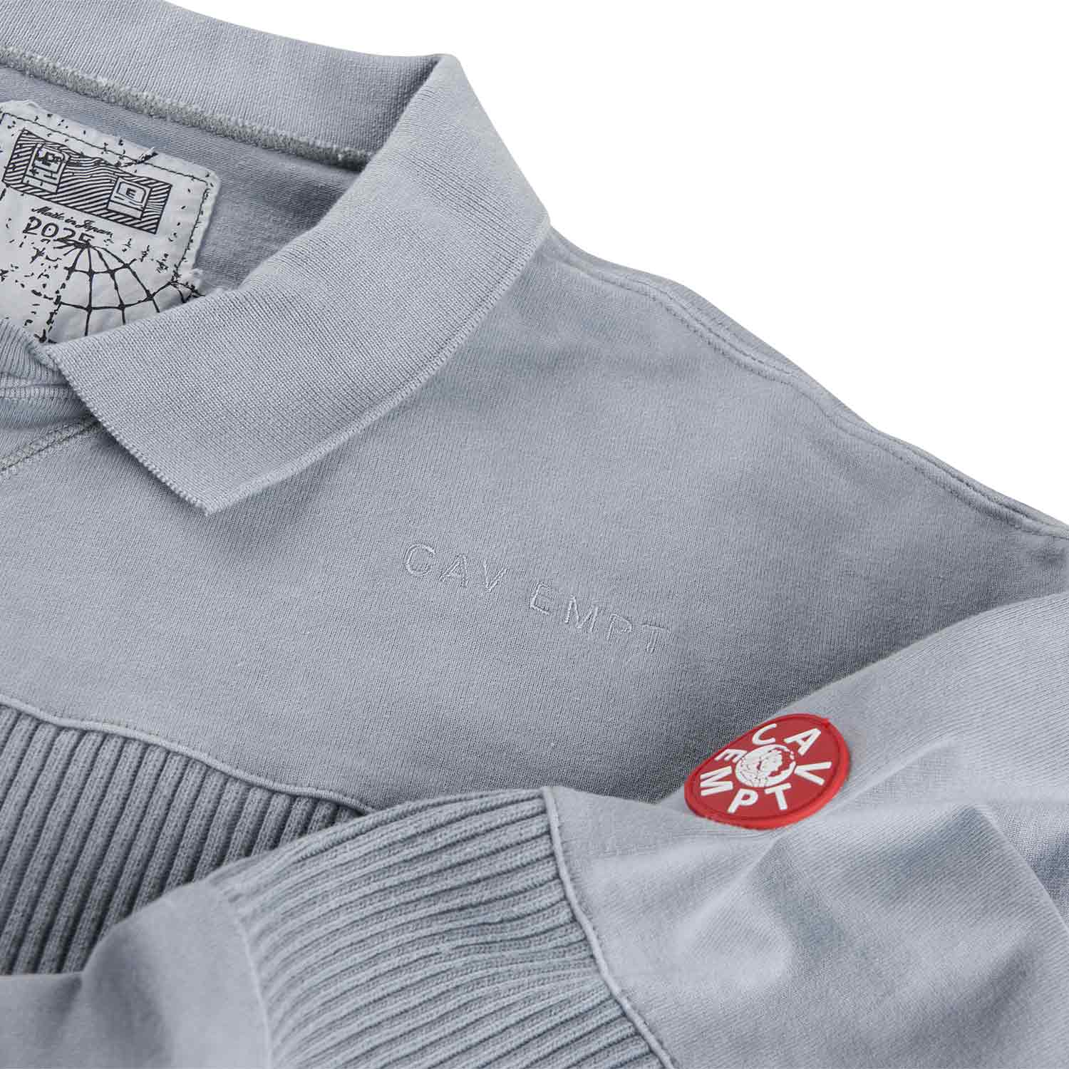 cav empt OVERDYE COLLARED LIGHT CREW NECK (grau) | a.plus