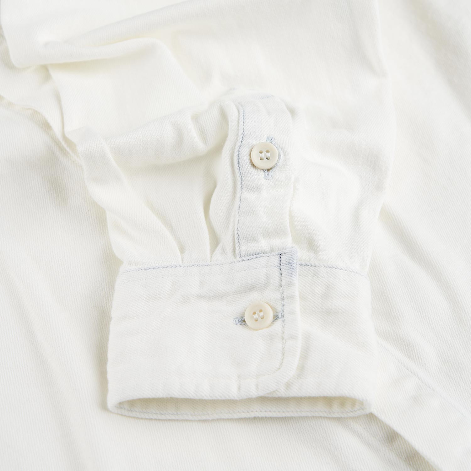 cav empt ULT BLEACHED DENIM BIG SHIRT (white) - a.plus