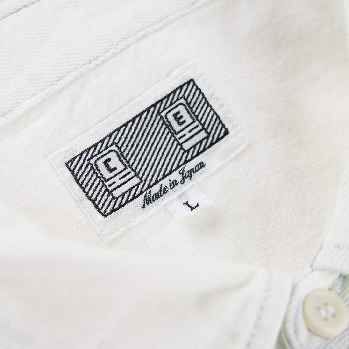 cav empt ULT BLEACHED DENIM BIG SHIRT (white) - a.plus