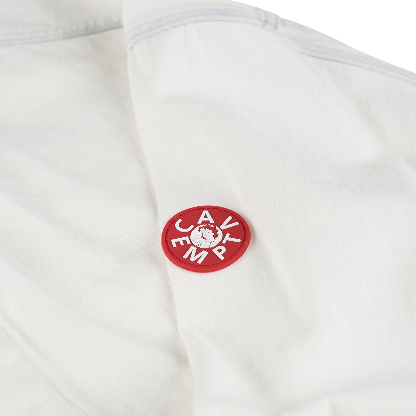 cav empt ULT BLEACHED DENIM BIG SHIRT (white) - a.plus