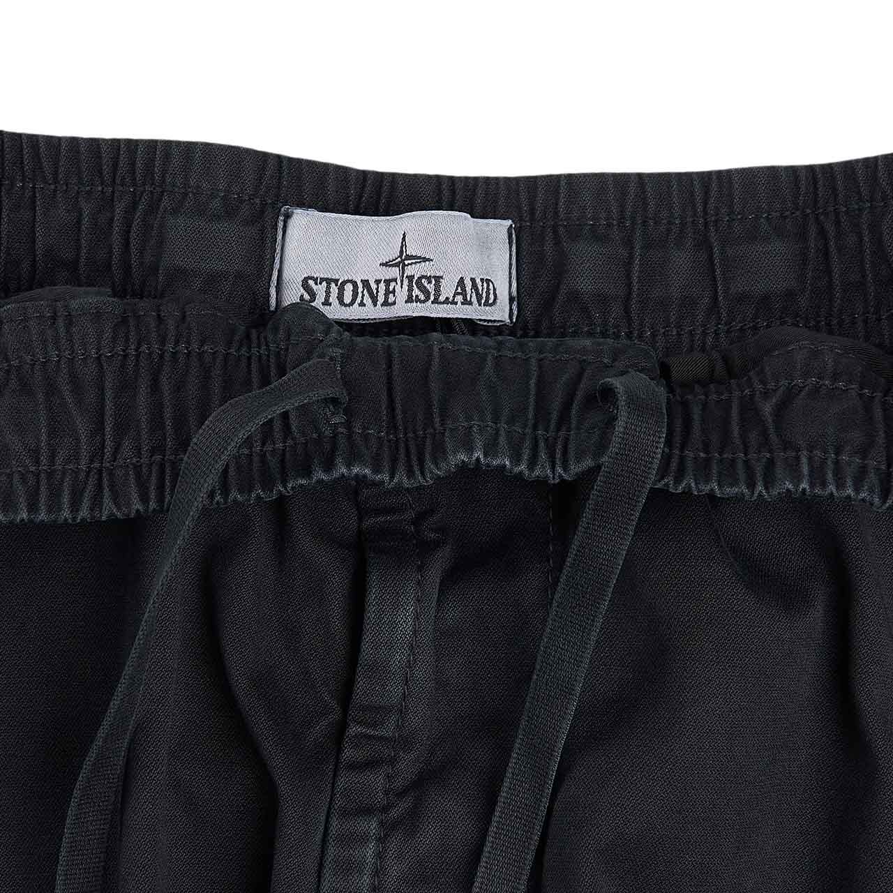 stone island regular tapered pants (black)