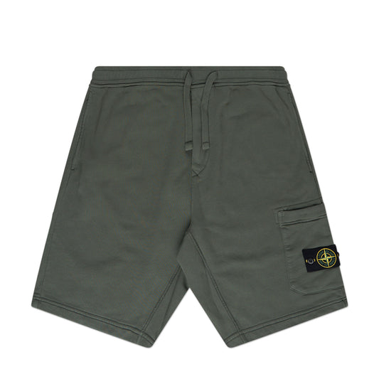 stone island fleece shorts (grün)