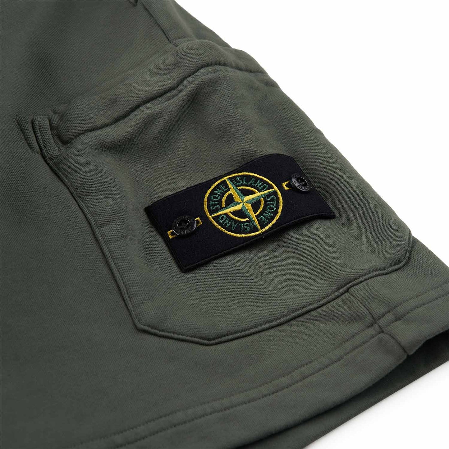 stone island fleece shorts (grün)