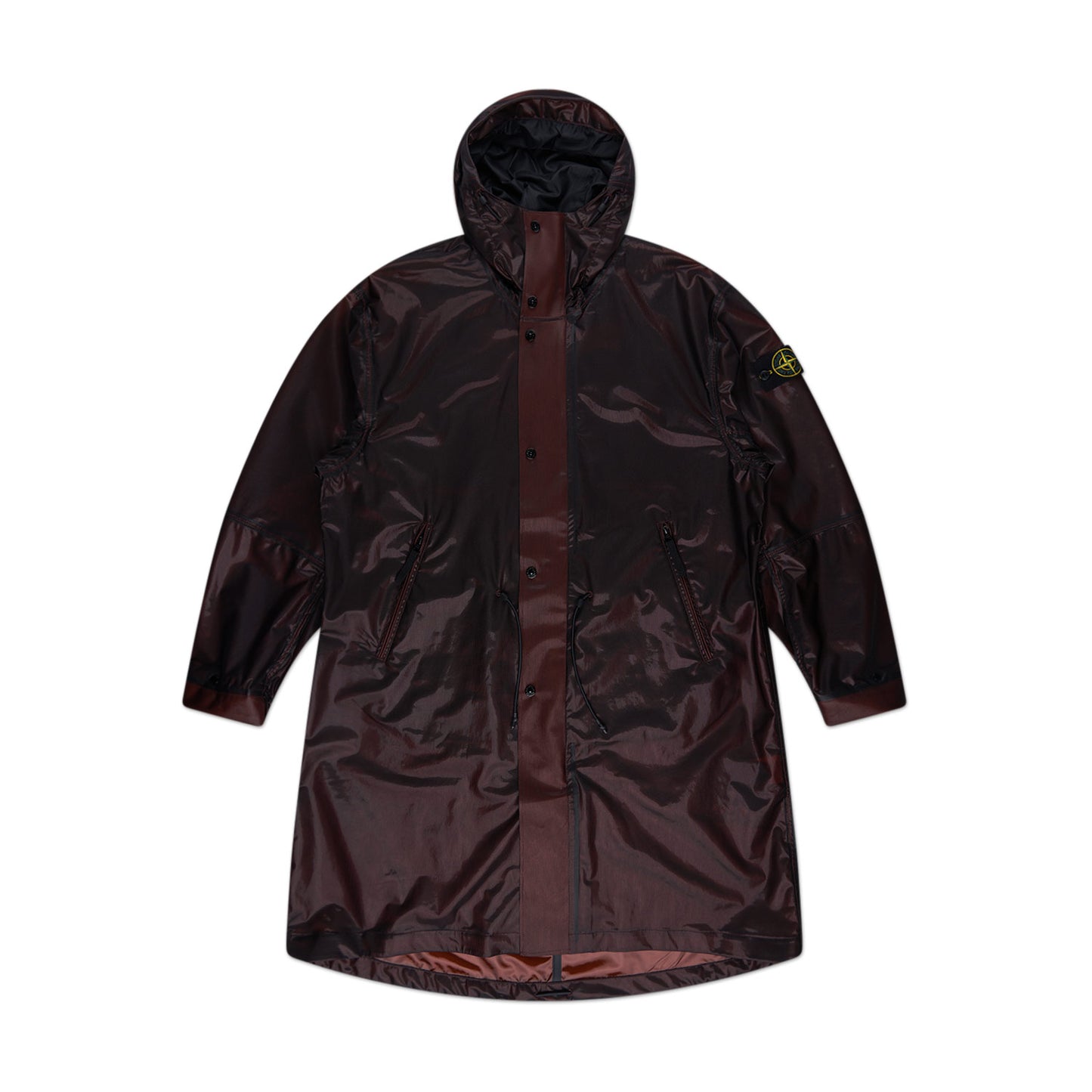 stone island patch coat (rust)