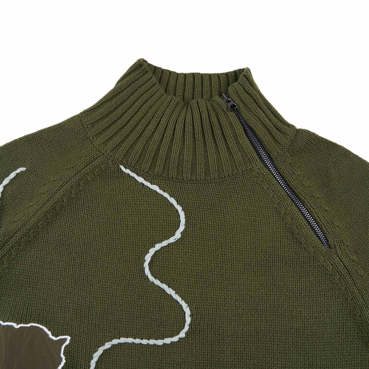 perks and mini relief high neck knit (olive leaf)
