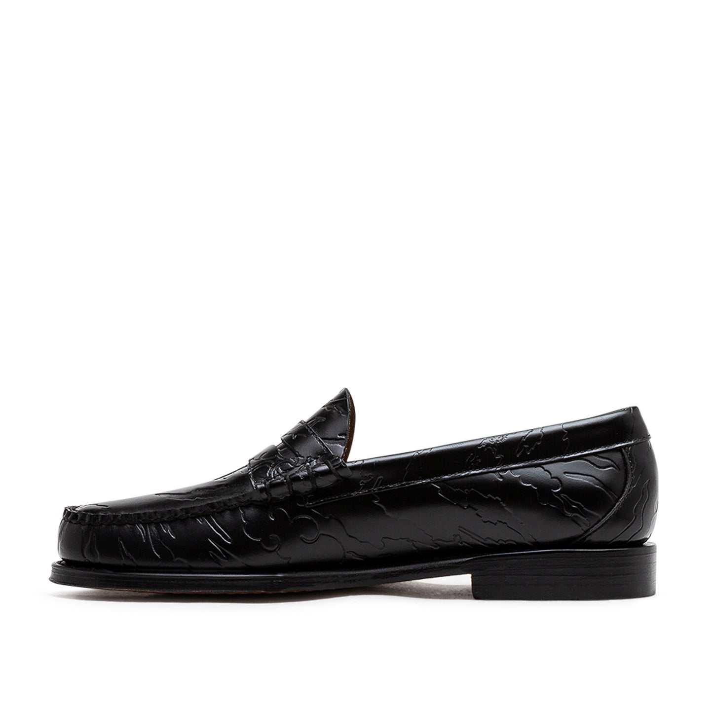 g.h.bass x maharishi larson penny loafers (black)