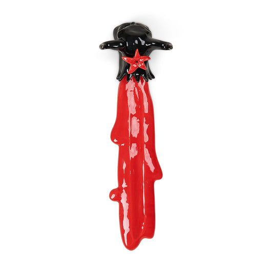 wacko maria neck face incense stand (black / red)